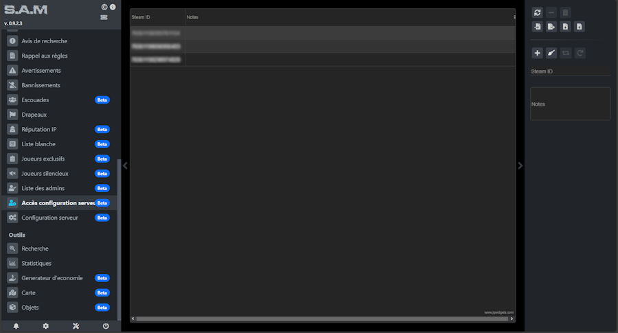 Gestion des Accès à la Configuration Serveur