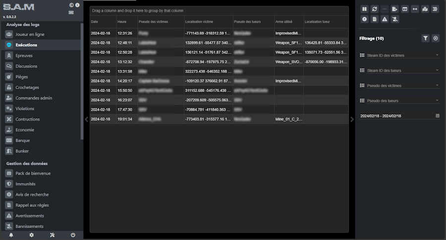 Analyse des Exécutions