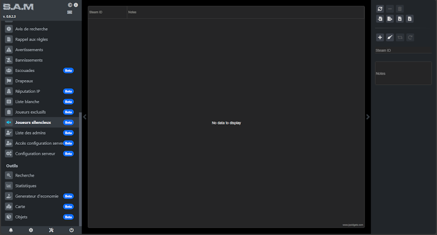 Gestion des Joueurs Muet